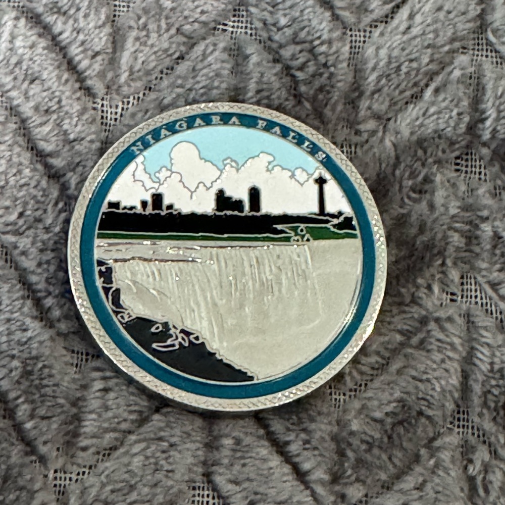 Niagara Falls Souvenir Enamel Coin - Scenic Waterfall Design-Yesfit